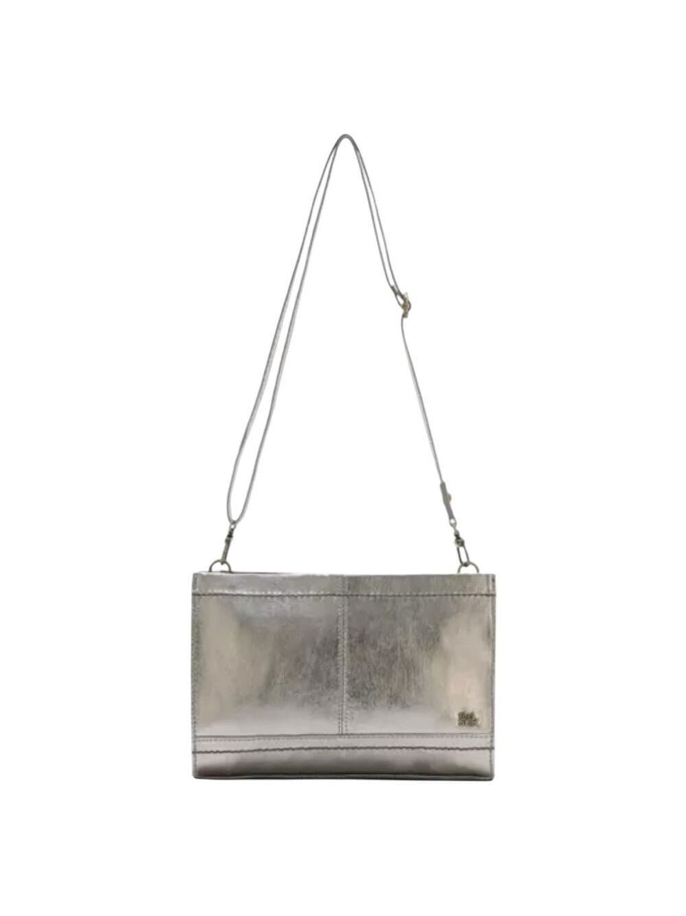 The Sak Iris crossbody shoulder bag, leather metallic golden color